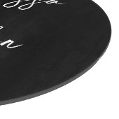 モダン白黒手書きスクリプ結婚ト カッティングボード (角)