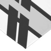 モダン白黒抽象芸術スカイラインパターン ショートテーブルランナー (コーナー)