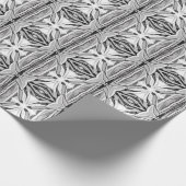 モダン白黒抽象芸術幾何学的パターン ラッピングペーパー (角)