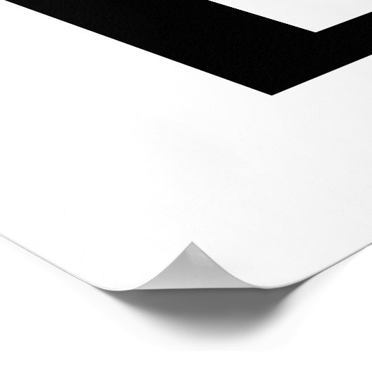 モダン白黒抽象芸術幾何学長方形 ポスター (角)