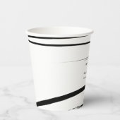 モダン白黒抽象芸術結婚式の引き出物 紙コップ (正面)
