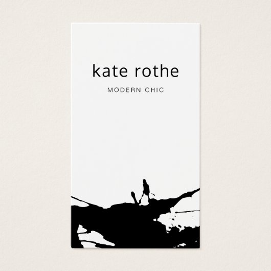 モダン白黒抽象芸術（ばちゃばちゃ）跳ねる (正面)