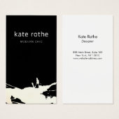 モダン白黒抽象芸術（ばちゃばちゃ）跳ねる (正面&裏面)