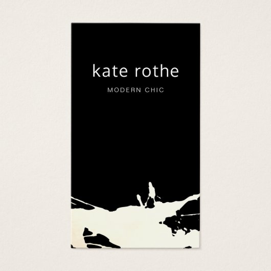 モダン白黒抽象芸術（ばちゃばちゃ）跳ねる (正面)