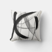 モダン白黒抽象芸術 クッション (正面)
