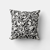 モダン白黒抽象芸術 クッション (正面)