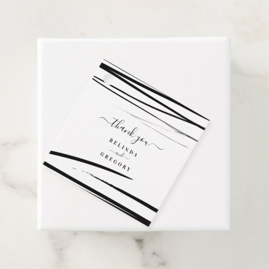 モダン白黒抽象芸術QRコー結婚ド フェイバータグ (インサイチュ)