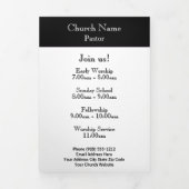 モダン白黒教会つながりパンフレット 三つ折りカード (カバー)