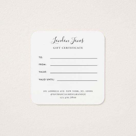 モダン白黒書状贈与証 (裏面)