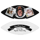 モダン白黒最高のパパEver 3 Photo Collage アメリカンフットボール (パネル)