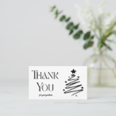 モダン白黒樹感謝してい木 名刺 (スタンド正面)