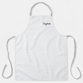 モダン白黒正方形パターモノグラムのン エプロン (正面)