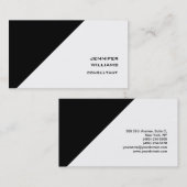 モダン白黒洗練されたトレンディースタイル 名刺 (正面/裏面)