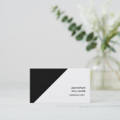 モダン白黒洗練されたトレンディースタイル 名刺 (スタンド正面)