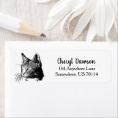 モダン白黒猫 ラベル (インサイチュ)