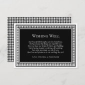 モダン白黒結婚の願い井戸の詩 エンクロージャーカード (正面/裏面)