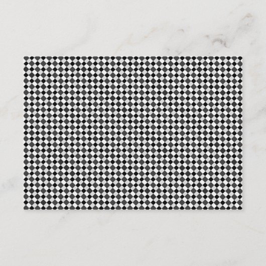 モダン白黒結婚の願い井戸の詩 エンクロージャーカード (裏面)