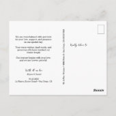 モダン白黒結婚のPhoto Gridハート感謝してい yo ポストカード (裏面)