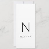 モダン白黒結婚メニュー&ゲスト座席表 招待状 (裏面)