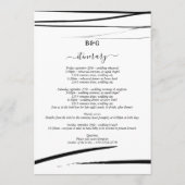 モダン白黒結婚抽象芸術日程 プログラム (裏面)