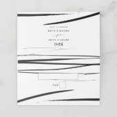 モダン白黒結婚抽象芸術 プレイスカード (外部開封)