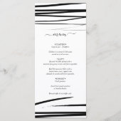 モダン白黒結婚抽象芸術 メニュー (正面)