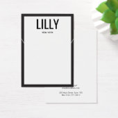 モダン白黒縁どネックレス表示カード (デスク)