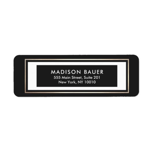 モダン白黒縁ど ラベル (正面)