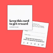 モダン白黒美しいはっきりしたサロン ロイヤリティカード