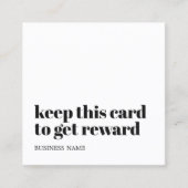 モダン白黒美しいはっきりしたサロン ロイヤリティカード (正面)