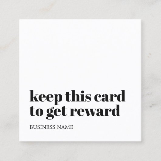 モダン白黒美しいはっきりしたサロン ロイヤリティカード (正面)