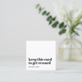 モダン白黒美しいはっきりしたサロン ロイヤリティカード (スタンド正面)