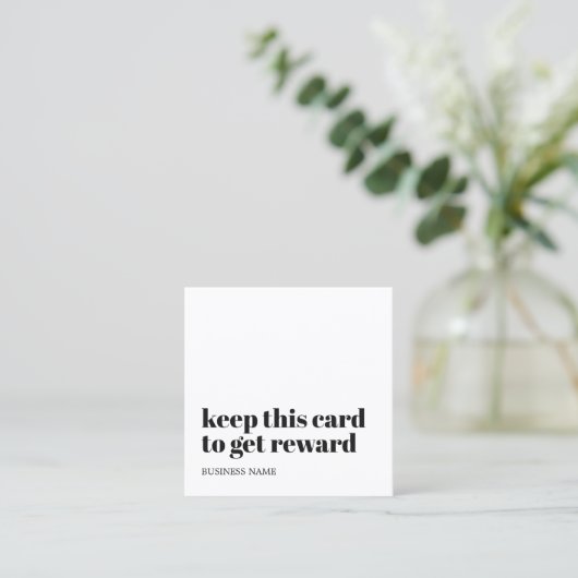 モダン白黒美しいはっきりしたサロン ロイヤリティカード (スタンド正面)