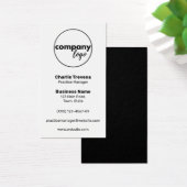 モダン白黒自シンプル身ロゴブランド縦型 (デスク)