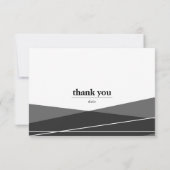 モダン白黒葬儀 サンキューカード (裏面)