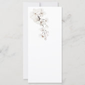 モダン白黒蘭フローラ結婚のメニュー (裏面)