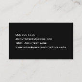 モダン白黒街スカイラインアーキテクト 名刺 (裏面)