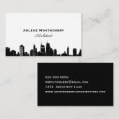 モダン白黒街スカイラインアーキテクト 名刺 (正面/裏面)