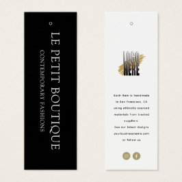 モダン白黒衣料品店つるラベル