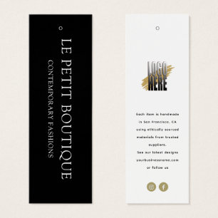 モダン白黒衣料品店つるラベル