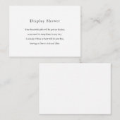 モダン白黒表示シャワーカード エンクロージャーカード (正面/裏面)