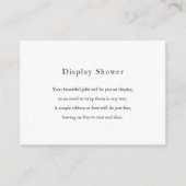 モダン白黒表示シャワーカード エンクロージャーカード (正面)