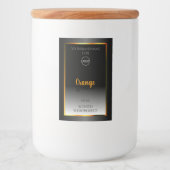 モダン白黒製品ラベルオレンジ色フレームロゴ フードラベル (正面)