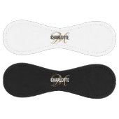 モダン白黒金ゴールドスクリプトモノグラム名 ソフトボール (パネル)