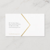 モダン白黒金ゴールドヤシの木の建築家 名刺 (裏面)