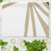 モダン白黒金ゴールド抽象芸術 キッチンタオル (折り畳み)