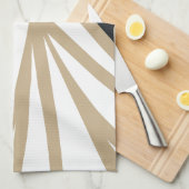 モダン白黒金ゴールド抽象芸術 キッチンタオル (四つ折り)