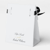 モダン白黒金ゴールド植物学結婚薬 フェイバーボックス (裏面サイド)