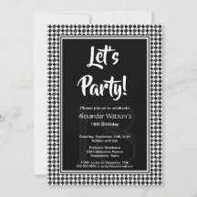 モダン白黒18th誕生日パーティー