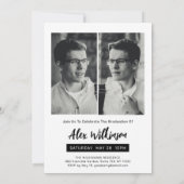 モダン白黒3フォトミニマル卒業式 招待状 (裏面)